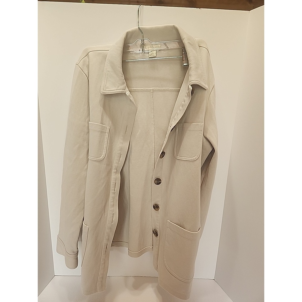 Appleseeds Shackets for womens Size L Small Stain On Sleeve
